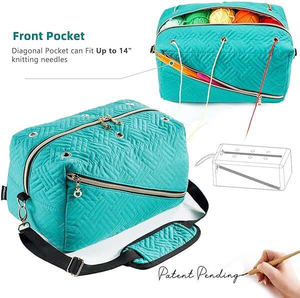 MYBAGZING Crochet Bag Organizer - Knitting & Crocheting Yarn Storage - Yarn Holder for Accessories, Gifts - Image 5