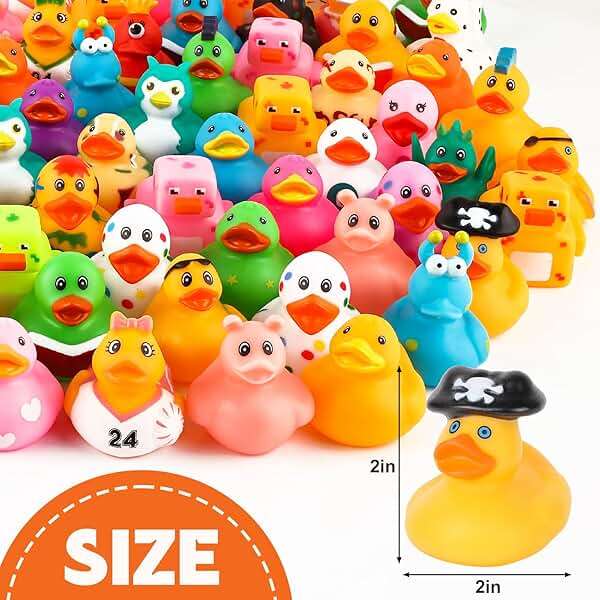 200 Pack Rubber Ducks in Bulk, Jeep Ducks for Ducking, Ducks for Jeeps Assorted, Bath Toys Floater Duck for Kids, Baby Showers Accessories Party Favors - Image 2