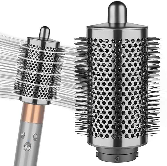 PUREGUST Upgraded Large Round Brush Attachment for Dyson Air wrap Jumbo Bigger Oval Round Volumizing Brush for Dyson Airwrap Accessories, Gray - Image 1