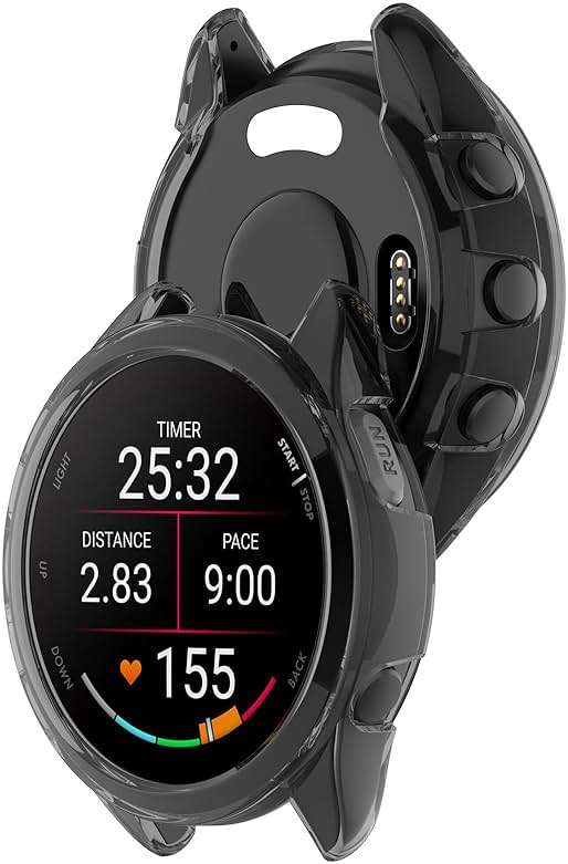 Disscool Case Cover Compatible with Garmin Forerunner 165/Forerunner 165 Music, Smartwatch Soft Anti Drop TPU Replacement Protective Cases Watch Accessories(Black) - Image 4