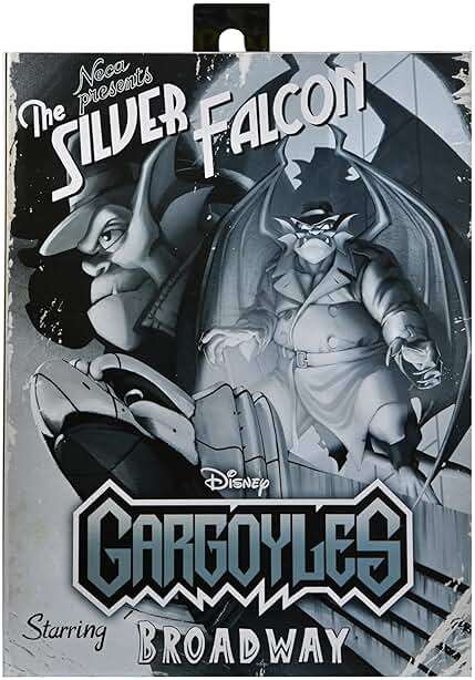 NECA - Gargoyles Ultimate Detective Broadway Silver Falcon (with Closed Wings) Action Figure - Image 3