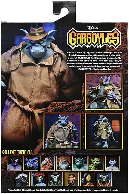NECA - Gargoyles Ultimate Detective Broadway Silver Falcon (with Closed Wings) Action Figure - Image 5