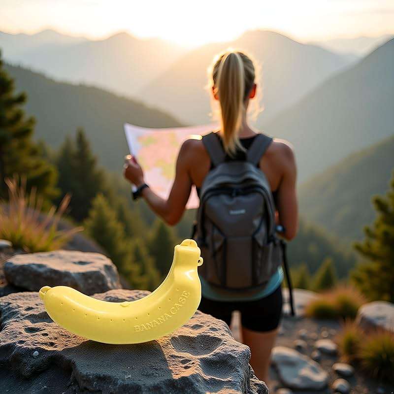 Jinshining Yellow Banana Protective Case Banana Protector Box Holder Banana Protector Flexible Plastic Fruit Banana Storage Case for Picnic and Travel Container Sets - Image 8
