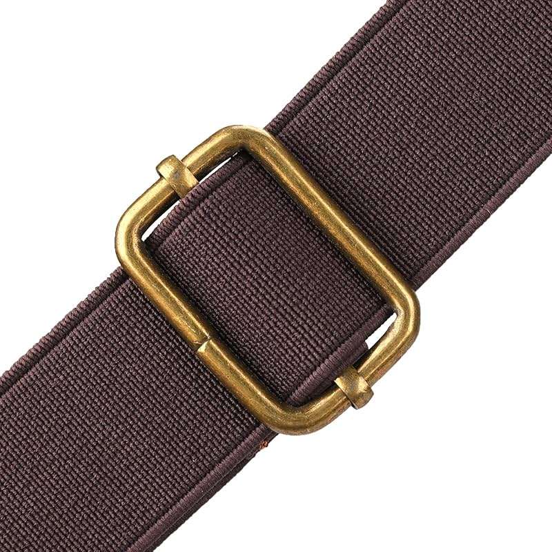 Tourbon Genuine Leather Suspenders for Men Heavy Duty Y Back Design Adjustable Straps with 3 Metal Snap Hooks, Brown - Image 9