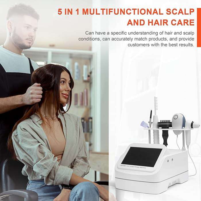 Elitzia Professional 5 in 1 Scalp Massage Hair Care Machine Black Hair Analyzer Equipment 200x Times HD Analysis Multifunction Spray Vibration Massage Brush Scalp Health Detection Salon SPA ETD22002 - Image 2