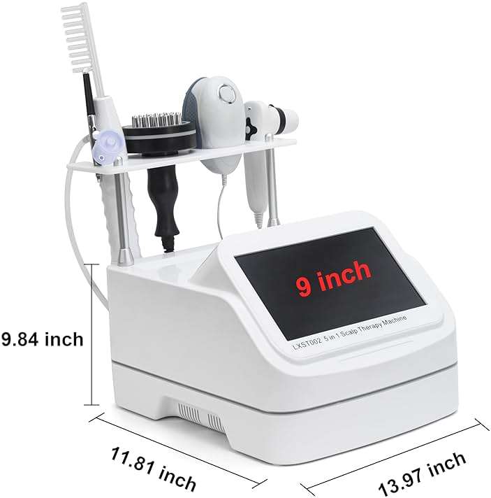 Elitzia Professional 5 in 1 Scalp Massage Hair Care Machine Black Hair Analyzer Equipment 200x Times HD Analysis Multifunction Spray Vibration Massage Brush Scalp Health Detection Salon SPA ETD22002 - Image 9