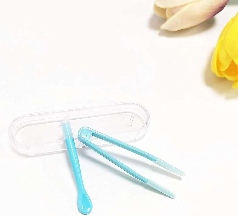 JJLFresheners Blue Contact Applicator,Contact Lens Remover Tool,Inserter+Tweezer with Soft Tip,for Contact Lens Cases Health and Household - Image 4