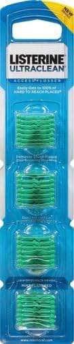 REACH® Listerine Ultraclean Access Flosser Refill Heads | Dental Flossers | Refillable Flosser | Effective Plaque Removal | Mint Flavored | 28 ct, 3 Pack, Package May Vary - Image 2