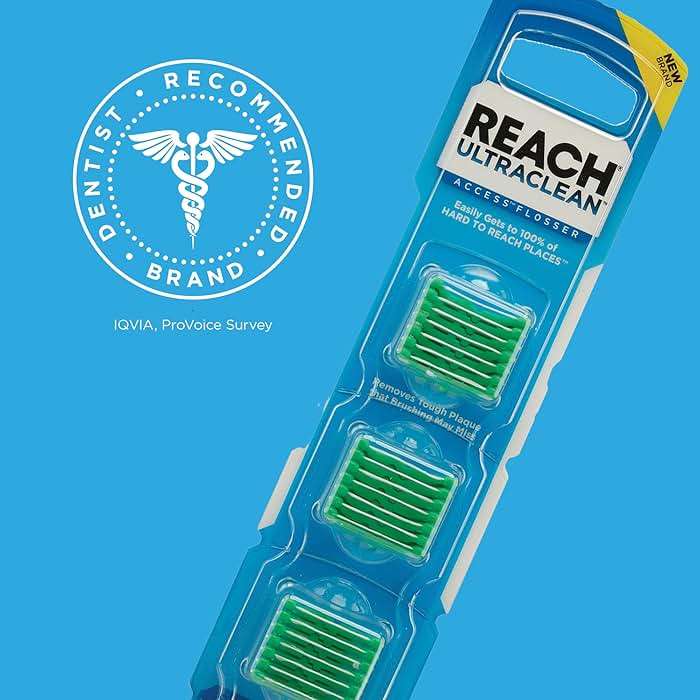 REACH® Listerine Ultraclean Access Flosser Refill Heads | Dental Flossers | Refillable Flosser | Effective Plaque Removal | Mint Flavored | 28 ct, 3 Pack, Package May Vary - Image 8