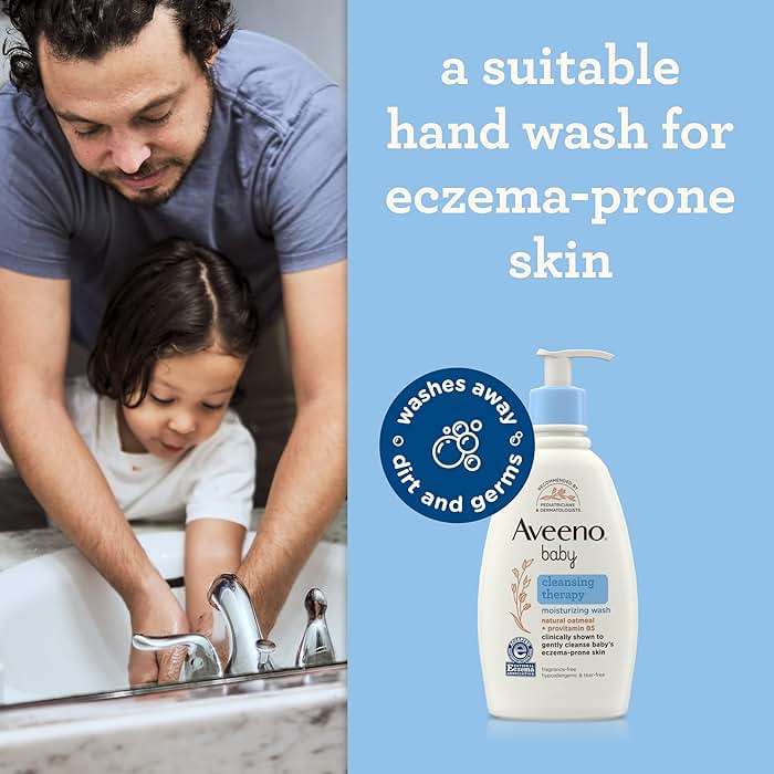 Aveeno Baby Cleansing Therapy Moisturizing Baby Body Wash with Natural Oatmeal & ProVitamin B5, Gentle Tear-Free Baby-Bath Wash for Sensitive & Eczema-Prone Skin, Hypoallergenic, 8 oz (Pack of 2) - Image 3