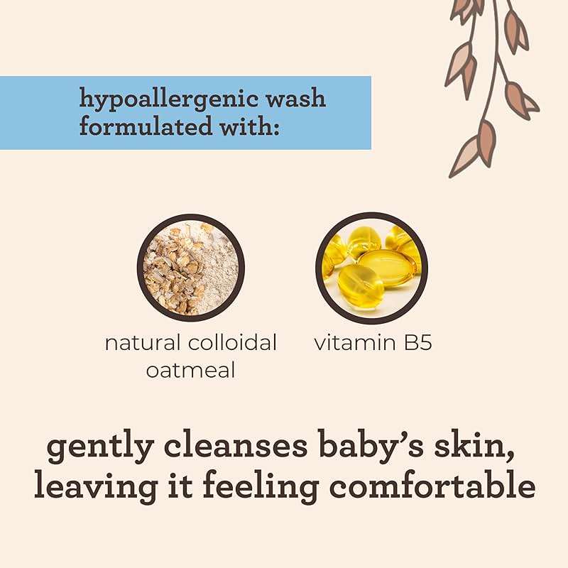 Aveeno Baby Cleansing Therapy Moisturizing Baby Body Wash with Natural Oatmeal & ProVitamin B5, Gentle Tear-Free Baby-Bath Wash for Sensitive & Eczema-Prone Skin, Hypoallergenic, 8 oz (Pack of 2) - Image 5