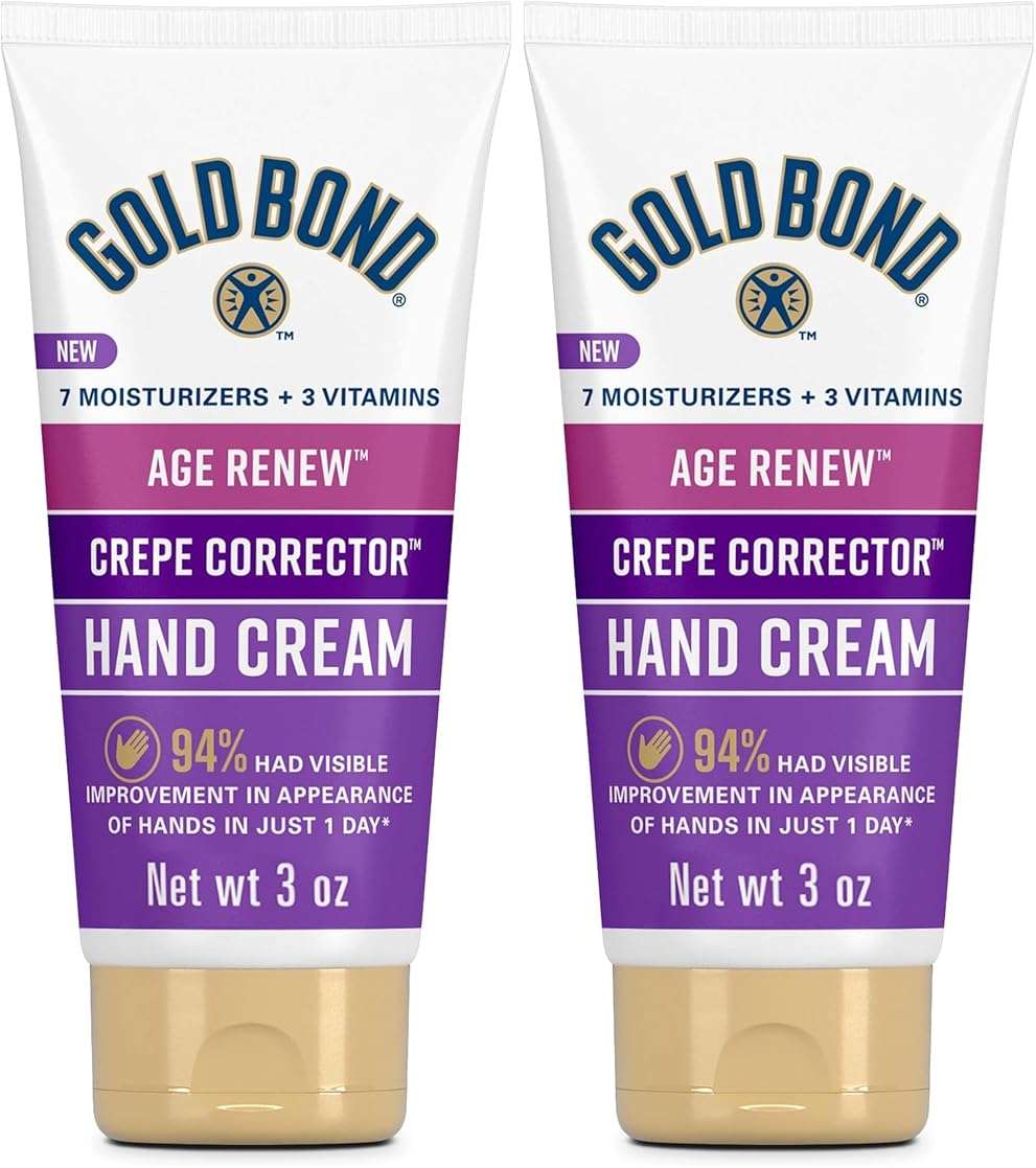 Gold Bond Age Renew Crepe Corrector Hand Cream, Replenishing & Smoothing Formula, 3 oz. (Pack of 2) - Image 1