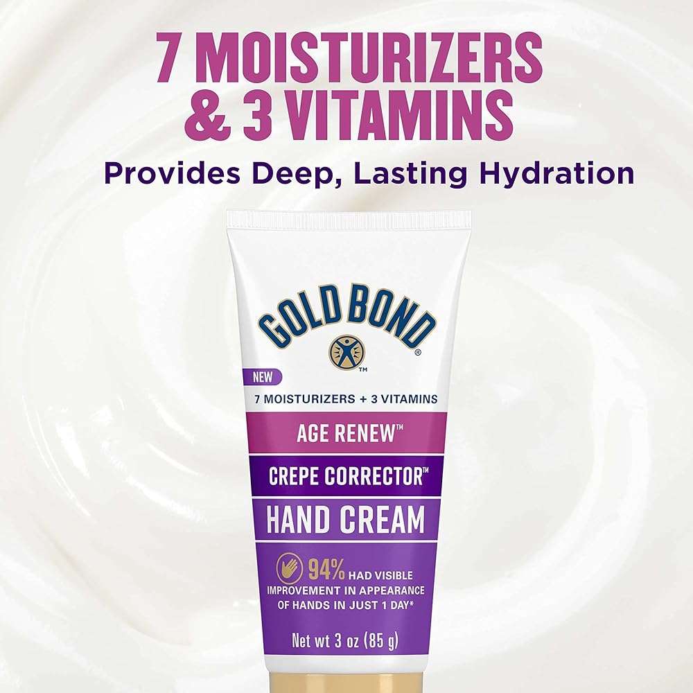 Gold Bond Age Renew Crepe Corrector Hand Cream, Replenishing & Smoothing Formula, 3 oz. (Pack of 2) - Image 5