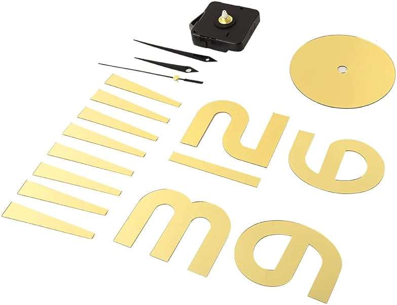 Pwshymi Mirror Wall Clock, 3D Frameless Wall Clock Stickers, 1mm Acrylic Mirror Watch Decor DIY Wall Modern for Home Office Living Room Decor DIY Clock Frameless Wall Clock (Gold) - Image 4
