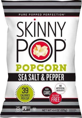 SkinnyPop Popcorn, Sea Salt & Pepper, Whole Grain, Dairy-Free Snack, 4.4oz Bag (Pack of 4) - Image 2