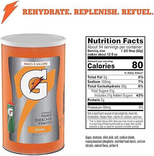 Gatorade Thirst Quencher Powder, Orange, 76.5 oz (Pack of 2) - Image 2