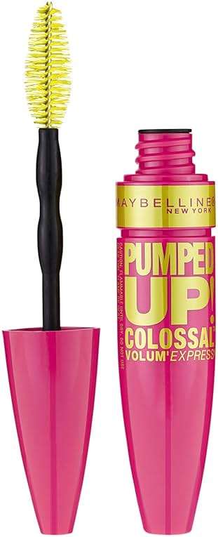 Maybelline Volum' Express Pumped Up Colossal Mascara, Washable Formula Infused with Collagen for Up To 16x Lash Volume, Glam Black, 1 Count (Pack of 2) - Image 4