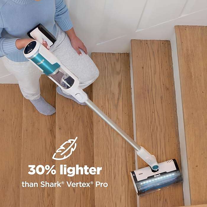 Shark Clean & Empty Cordless Stick Vacuum & Auto-Empty System | HEPA Filter | Lightweight, Portable, Rechargeable | Stick Vacuum for Pet Hair | Carpets & Hard Floors | 40-Min Runtime | White | BU3521 - Image 3