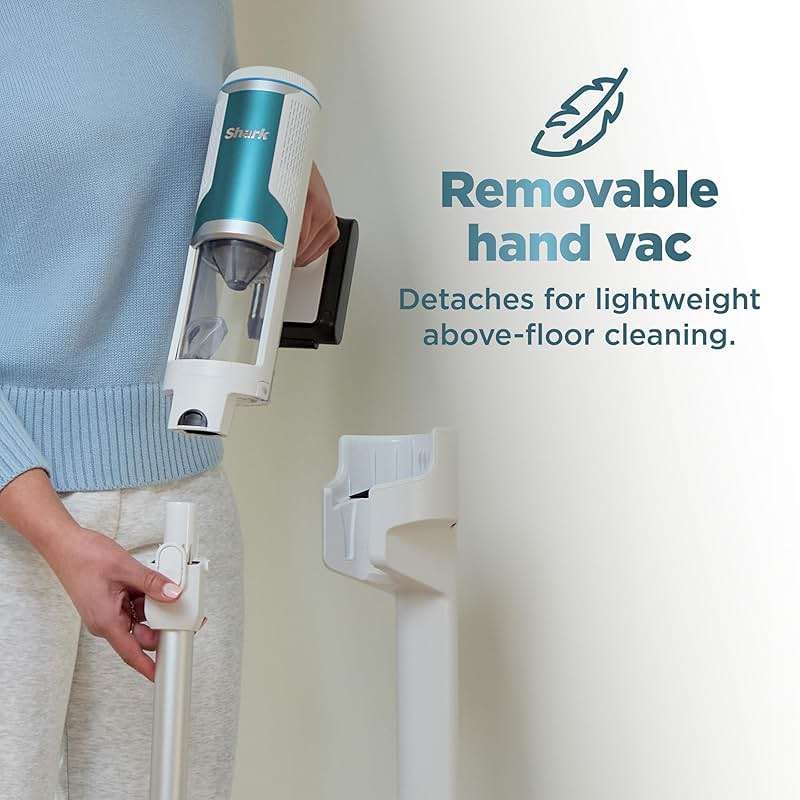 Shark Clean & Empty Cordless Stick Vacuum & Auto-Empty System | HEPA Filter | Lightweight, Portable, Rechargeable | Stick Vacuum for Pet Hair | Carpets & Hard Floors | 40-Min Runtime | White | BU3521 - Image 6