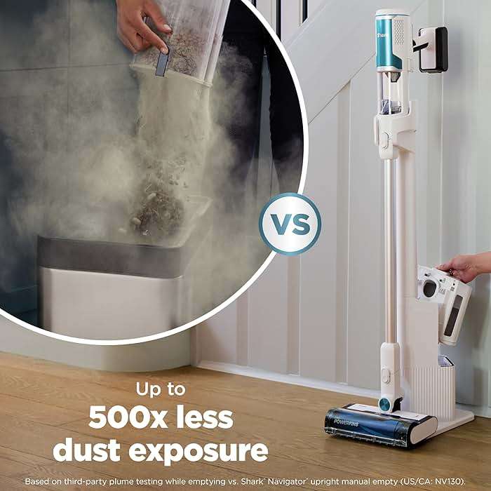 Shark Clean & Empty Cordless Stick Vacuum & Auto-Empty System | HEPA Filter | Lightweight, Portable, Rechargeable | Stick Vacuum for Pet Hair | Carpets & Hard Floors | 40-Min Runtime | White | BU3521 - Image 7