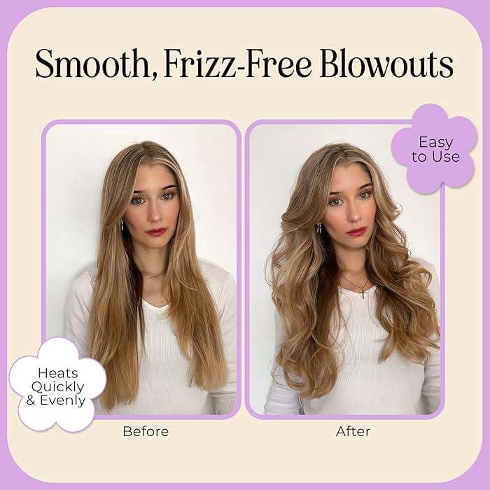INH Oval Curling Wand for Long Hair - 8" Extra Long Barrel Curling Iron for Loose Curls & Hollywood Waves, XL Oval Wand Deluxe, No Clamp Curling Iron 1 1/2 Inch for Blowout Volume, Dual Voltage Curler - Image 4
