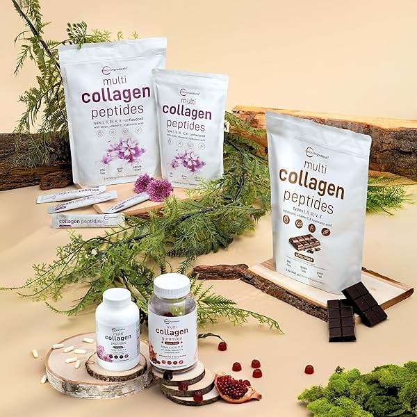 Micro Ingredients Multi Collagen Pills, 240 Capsules | Type I, II, III, V, X | Hydrolyzed Peptides with Biotin, Hyaluronic Acid, & Fat Soluble Vitamin C Complex | Non-GMO, Filler Free - Image 3