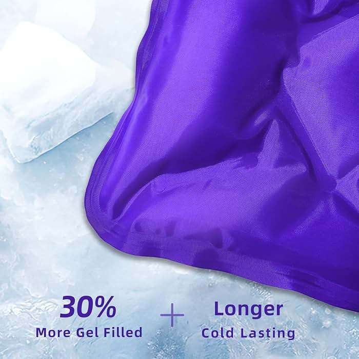 ZNÖCUETÖD Enhanced Knee Ice Pack Wrap 2 Pack for Pain Relief, Large Gel Ice Pack for Knee Leg Injuries Reusable with Cold Compression for Tendonitis, Arthritis, Swelling, Bruises, Surgery Recovery - Image 3