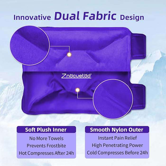ZNÖCUETÖD Enhanced Knee Ice Pack Wrap 2 Pack for Pain Relief, Large Gel Ice Pack for Knee Leg Injuries Reusable with Cold Compression for Tendonitis, Arthritis, Swelling, Bruises, Surgery Recovery - Image 5