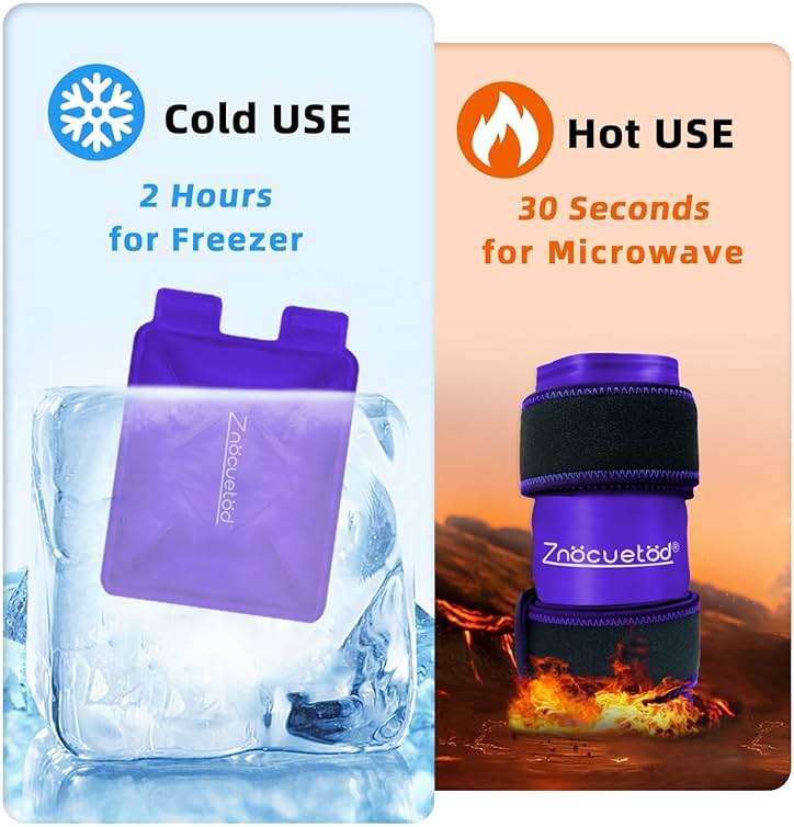 ZNÖCUETÖD Enhanced Knee Ice Pack Wrap 2 Pack for Pain Relief, Large Gel Ice Pack for Knee Leg Injuries Reusable with Cold Compression for Tendonitis, Arthritis, Swelling, Bruises, Surgery Recovery - Image 8