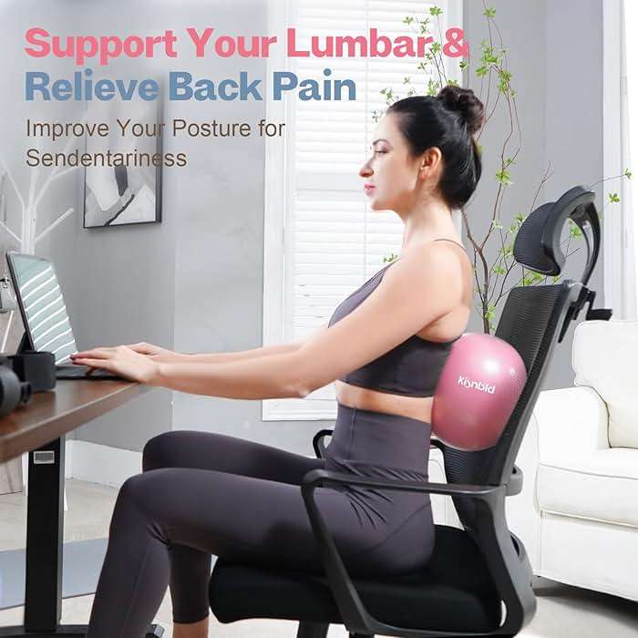 kisnbld Small Exercise Ball, 9 Inch Mini Pilates Ball, Anti Burst and Slip Resistant Mini Yoga Ball for Stability, Fitness, Physical Therapy, Stretching & Core Strength Workout at Home Gym & Office - Image 3