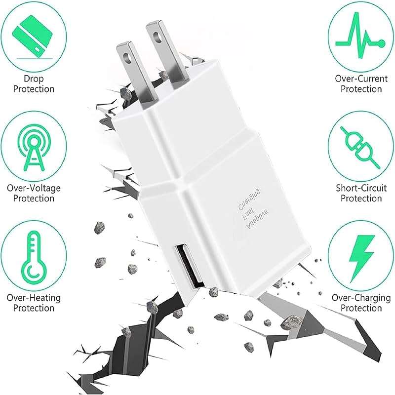 for Samsung Fast Charging Cord 6FT Type C Charger USB Wall Charger Block Samsung Fast Charger for Galaxy S9 S10 S10+ S20 S21 S22 S23 S24 S25 Plus/Ultra/FE,A55/A54/A56/A16/A15/A14/A25/A35,Note 20/10/9 - Image 5