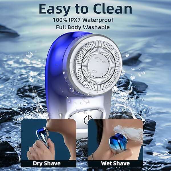Mini Electric Shaver, Pocket Size Electric Shaver for Men Women, Rechargeable Easy One-Button, Portable Powerful Waterproof Razor for Travel Office Business Trip (1Pack) - Image 2