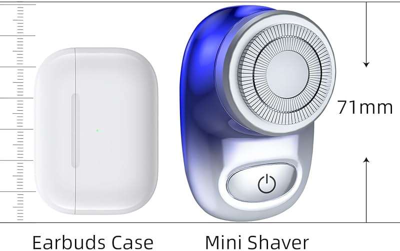 Mini Electric Shaver, Pocket Size Electric Shaver for Men Women, Rechargeable Easy One-Button, Portable Powerful Waterproof Razor for Travel Office Business Trip (1Pack) - Image 6