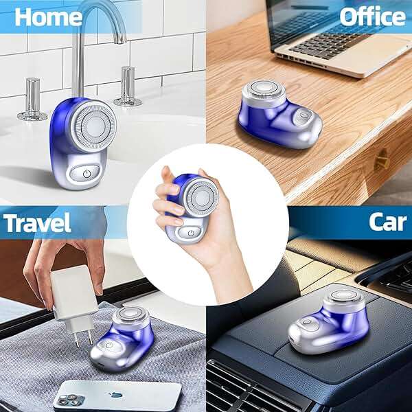 Mini Electric Shaver, Pocket Size Electric Shaver for Men Women, Rechargeable Easy One-Button, Portable Powerful Waterproof Razor for Travel Office Business Trip (1Pack) - Image 7