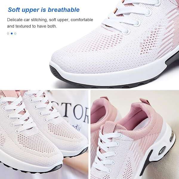 Padgene Womens Sneakers Air Cushion Running Shoes Lightweight Tennis Walking Shoes Mesh Breathable Gym Work Fashion Sneakers Athletic Comfortable Casual - Image 3