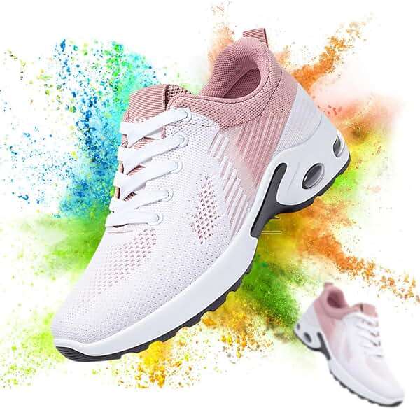 Padgene Womens Sneakers Air Cushion Running Shoes Lightweight Tennis Walking Shoes Mesh Breathable Gym Work Fashion Sneakers Athletic Comfortable Casual - Image 4