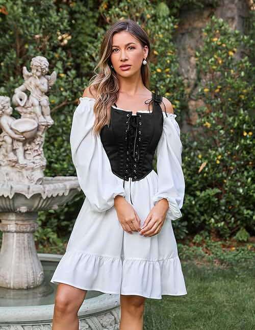 Scarlet Darkness Women Renaissance Corset Pirate Bustier Top Bodice Bodyshaper - Image 4