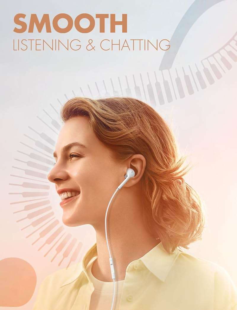 Antool Wired Earbuds,【Ultra Clear Calls & no Noise】 Headphones Earbuds Wired 3.5mm, in-Ear Earphones with Mic, Compatible with iPhone/iPad/Android/Laptop/PC 【2 Pack】 - Image 6