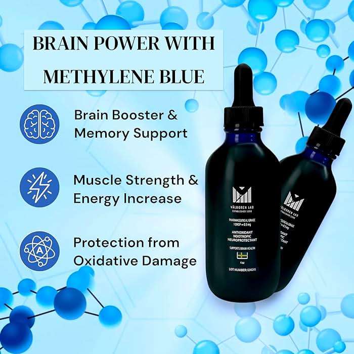 Valboren Labs Methylene Blue Pharmaceutical Grade 4oz - Made in USA - Third Party Tested - Dietary Supplement - Formaldehyde & Alcohol-Free - Methane Blue for Humans 1% Drops (118ML Bottle) - Image 2
