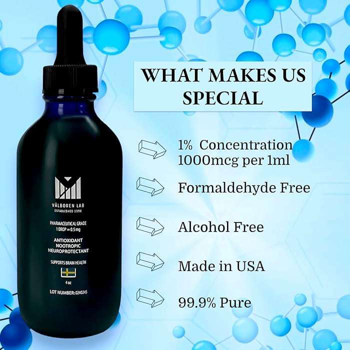 Valboren Labs Methylene Blue Pharmaceutical Grade 4oz - Made in USA - Third Party Tested - Dietary Supplement - Formaldehyde & Alcohol-Free - Methane Blue for Humans 1% Drops (118ML Bottle) - Image 3
