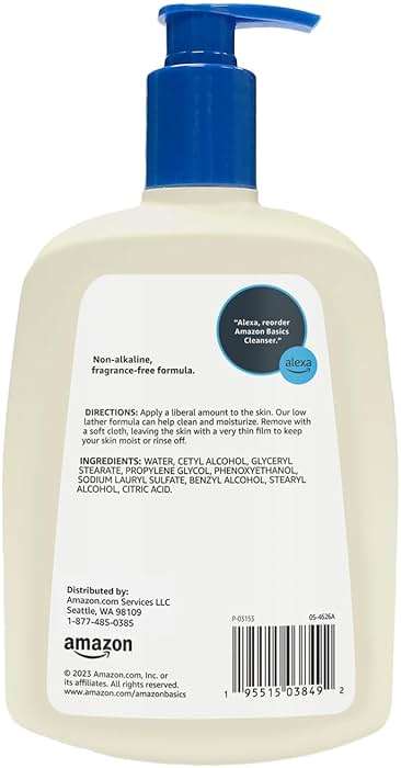 Amazon Basics Daily Facial Cleanser For Gentle Skin, Unscented, 16 Fl Oz (Pack of 2) - Image 2