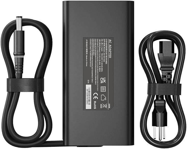 330W Laptop Charger Compatible with DELL Alienware M16 M18 r2 r1 X16 X17 Dell 330w 7.4mm Ggan Slim Ac Adapter 330 Watt Laptop Charger Power Supply - Image 1