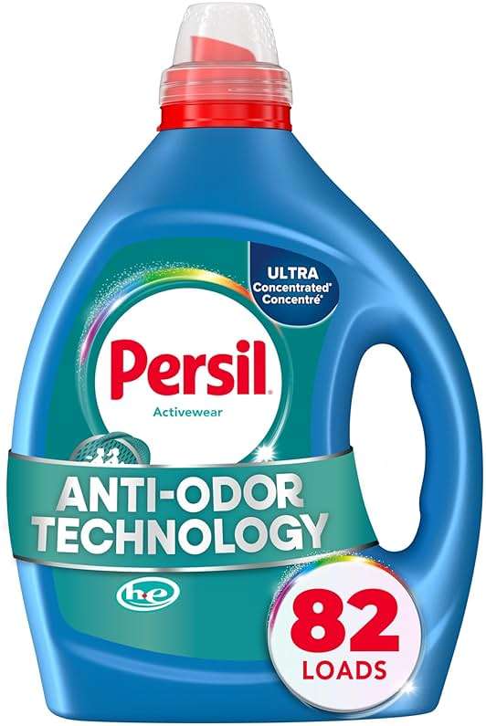 Persil Activewear Clean Laundry Detergent Liquid, 82.5 Fl Oz, 82 Loads, Ultra Concentrated Laundry Soap, Helps Fight Stains & Odor, HE Safe - Image 1