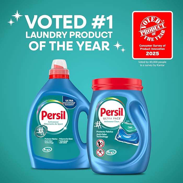 Persil Activewear Clean Laundry Detergent Liquid, 82.5 Fl Oz, 82 Loads, Ultra Concentrated Laundry Soap, Helps Fight Stains & Odor, HE Safe - Image 5