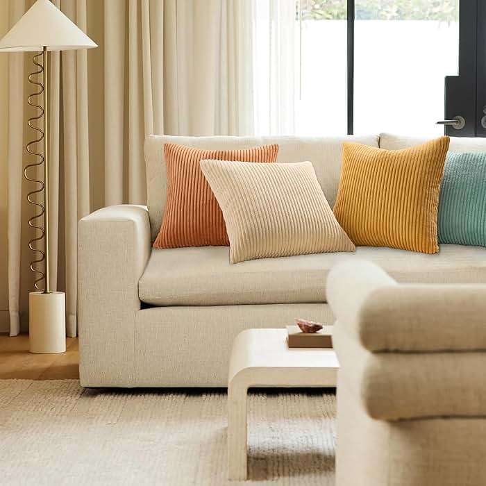 Topfinel 20x20 inch 4 Pack Decorative Throw Pillow Covers,Soft Velvet Modern Double-Sided Designs, Mix and Match for Home Fall Decor, Cushion Covers Set of 4 (Orange/Teal) - Image 7