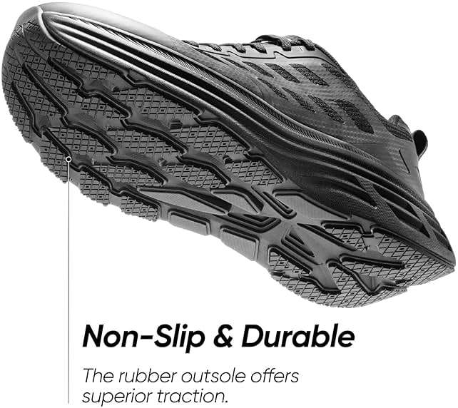 NORTIV 8 Men's Walking Running Tennis Cushioning Shoes ActiveFloat Non Slip Athletic Gym Workout Jogging Comfortable Sneakers - Image 3