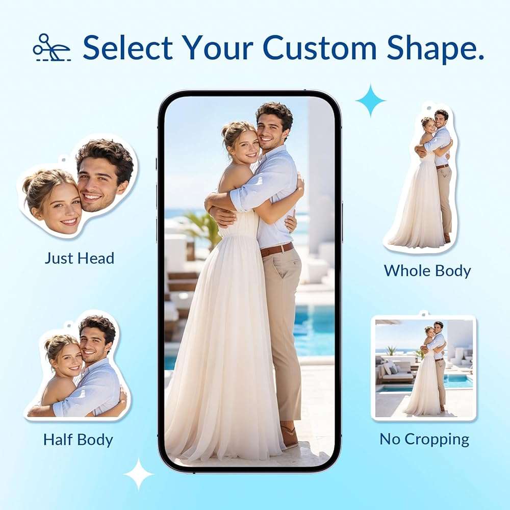 CDBUY Custom Air Fresheners with Picture for Car | Personalized Photo Gift; Double-Sided Print; Hanging Ornament; Scent Choice Available; Custom Shape - Image 3