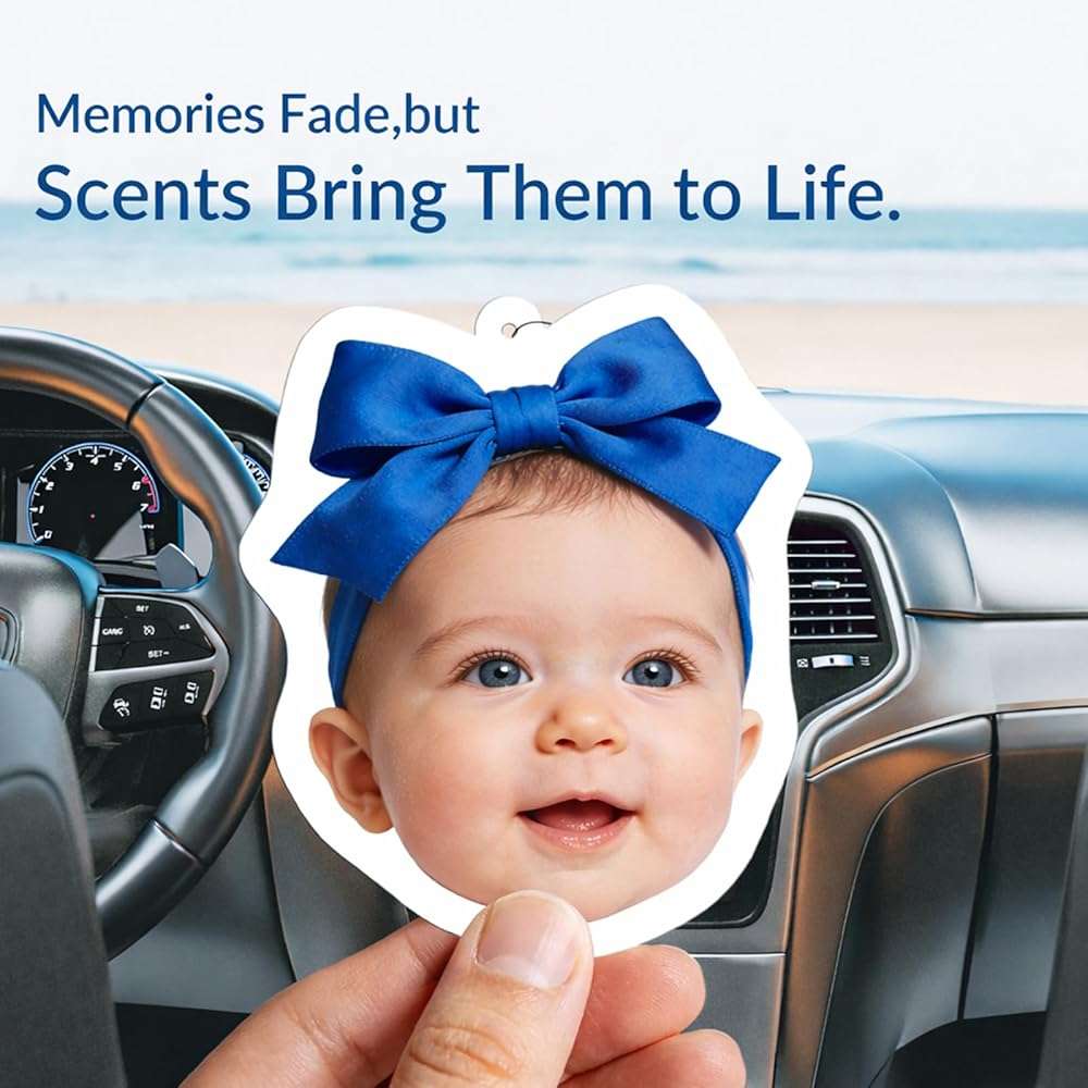 CDBUY Custom Air Fresheners with Picture for Car | Personalized Photo Gift; Double-Sided Print; Hanging Ornament; Scent Choice Available; Custom Shape - Image 4