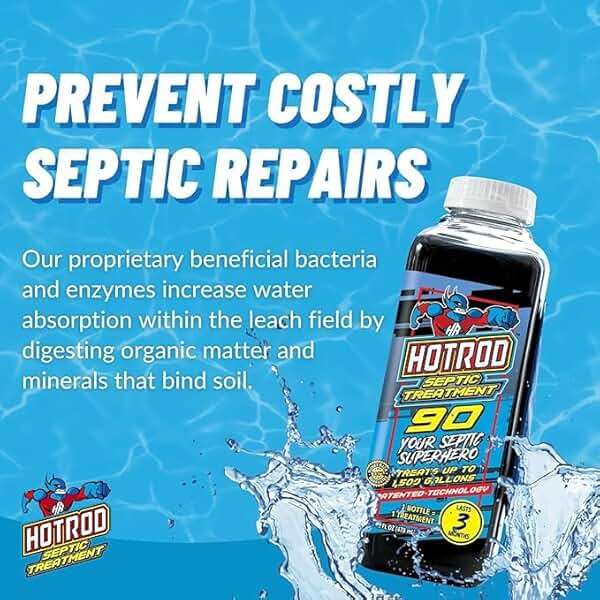Hotrod Septic Tank Treatment - 12 Month Supply Extends Septic System Life and Prevents Costly Repairs - Industrial Grade - Easy to Use (12 Month, 4.00, Count) - Image 4