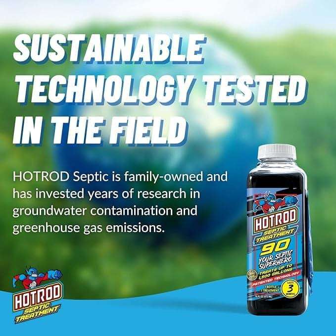 Hotrod Septic Tank Treatment - 12 Month Supply Extends Septic System Life and Prevents Costly Repairs - Industrial Grade - Easy to Use (12 Month, 4.00, Count) - Image 5
